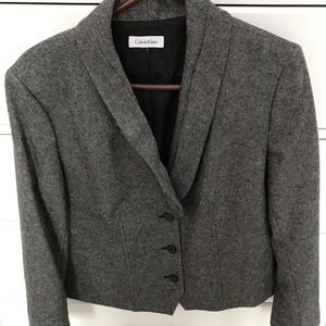Calvin Klein Women’s Blazer - Size 14 - Gray